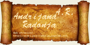 Andrijana Radonja vizit kartica
